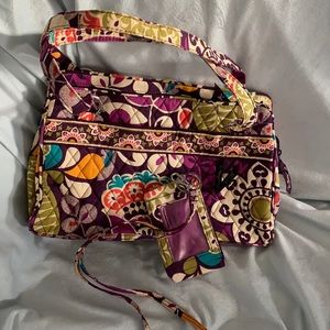 Vera Bradley purse and Id wallet with lanyard